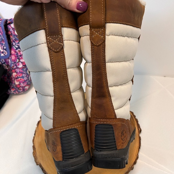 Timberland Women's Mount Hayes Tall Waterproof Brown Snow Boots Size 7 - Picture 3 of 12